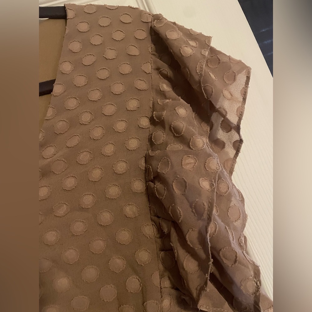 Bella Ella Boutique Brown Dress Size Medium Time After Time Midi Dress - Dots - Picture 7 of 12